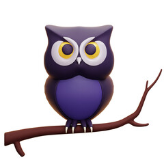 3D Owl Illustration