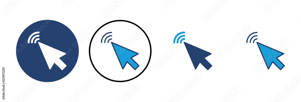 Aufkleber click icon vector. pointer arrow icon. cursor icon vector
