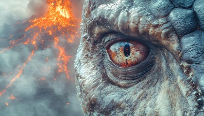 Volcanic Eruption Viewed From A Monstrous Eye