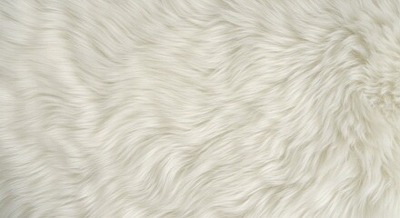 Soft Luxurious White Faux Fur Texture Background Fluffy Cream Shag Carpet Close Up