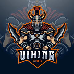 Fototapeta premium Viking Esports Mascot Logo