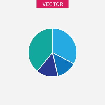 Circular chart, vector pie chart icon trendy style illustration for web and app..eps