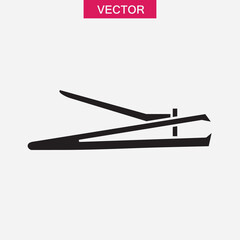 Nail clippers icon.vector flat black simple trendy style illustration for web and app..eps