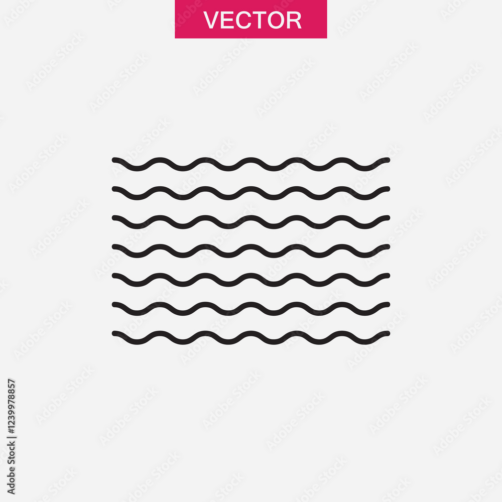 Poster wave icon. vector flat black simple trendy style illustration for web and app..eps