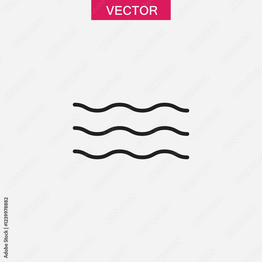 Poster wave icon. vector simple linear illustration for web and app..eps