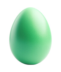 Green Easter egg isolated on transparent background