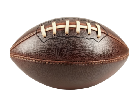 American football ball isolated on transparent background