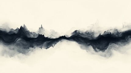 Ink wash freehand landscape painting
