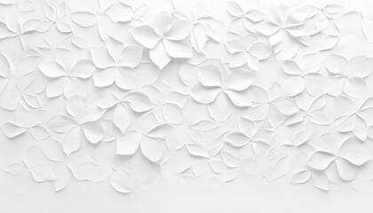 Elegant white floral design.  Subtle texture and soft light create a serene mood.