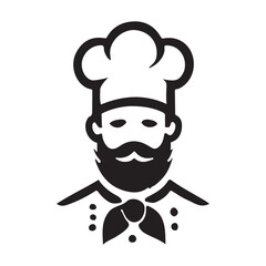 Chef Silhouette Vector A Culinary Expert Illustration Design Element