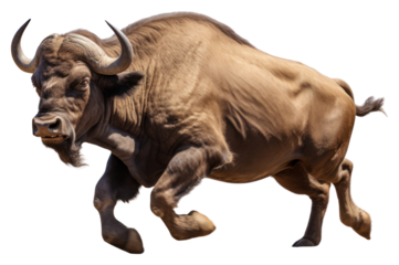 PNG African buffalo livestock wildlife cattle.