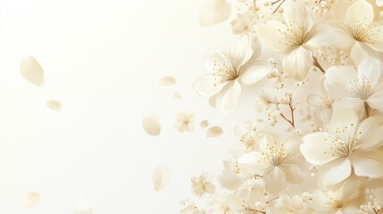 Watercolor flowers pattern japanese cherry blossom background wallpaper