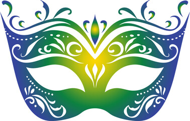 Elegant Brazilian Carnival Mask Illustration Gradient Color