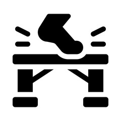 Balance beam glyph icon