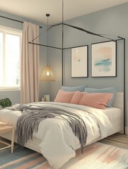 Modern Bedroom Interior Design Featuring A Canopy Bed