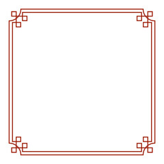 Obraz premium red chinese border frame.eps