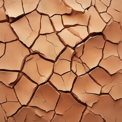 Close-up of cracked, parched earth in a desert, showcasing the effects of drought and climate change on natural landscapes worldwide.