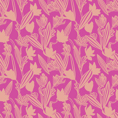Colourful Botanical Floral Seamless Pattern Design