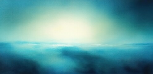 Obraz premium Impressionist Abstract Landscape Soft Blue Green Gradient Soft Lighting Background
