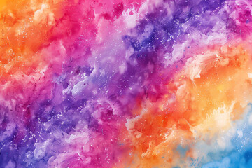 Fototapeta premium Vibrant Holi festival background with colorful paint powder explosion, symbolizing joy, celebration, and unity.