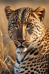 A Leopard towards the camera