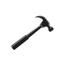 black hammer icon vector element design template