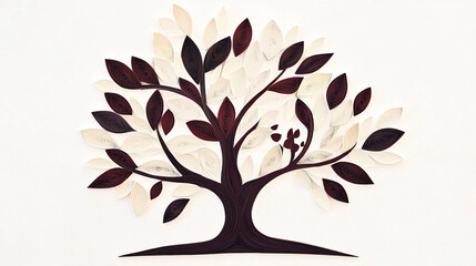 Minimalist Paper Quilling Art Featuring Clean Lines, Simple Shapes, and Elegant Color Palette, Ideal for Modern Home Decor