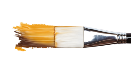 Glazing acrylic brush isolated on a transparent background