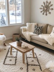 Cozy Winter Living Room Decor With Neutral Tones