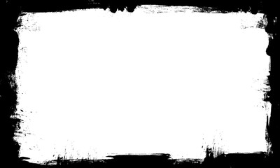 black ink brush painting blank frame border pictures artistic grunge graphic element