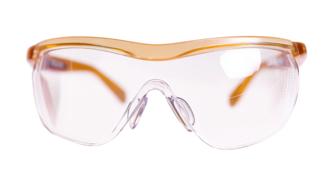 Protective glasses ensuring safety in industrial environments with transparent background - Powered by Adobe