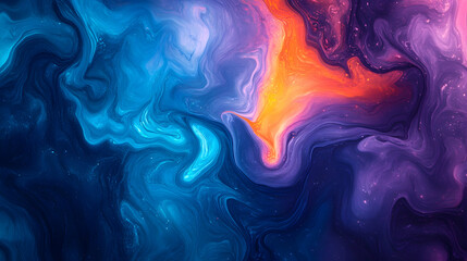 Colorful Abstract Swirling Patterns in Vibrant Cosmic Design