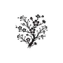 Cherry Blossom icon vector symbol design art illustration