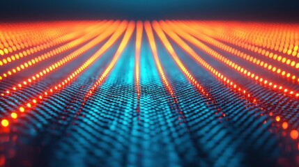 Abstract digital data flow, glowing lines, futuristic background, tech presentation