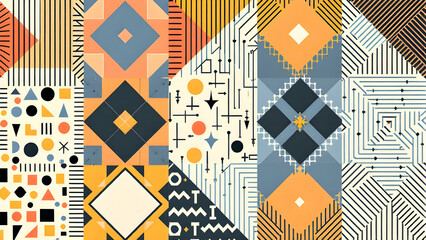Geometric Patterns - Repeating shapes and lines for modern and abstract designs.