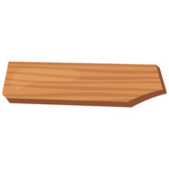 Wooden Sign Board Shape. Flat Cartoon Vector Illustration.