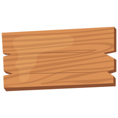 Wooden Sign Board Shape. Flat Cartoon Vector Illustration.