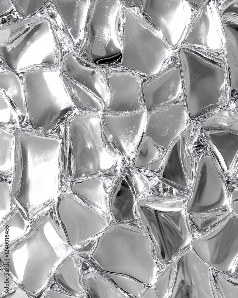 Poster abstract silver texture with reflective surface creating a modern and futuristic design