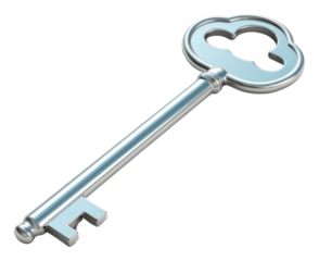 PNG Key icon Chrome material shape white background protection.
