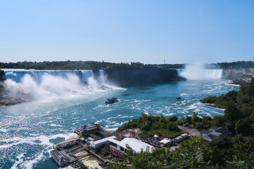 Majestic Niagara Falls on a Clear Sunny Day