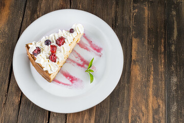 Lemon Pie with Berries and Chantilly Cream