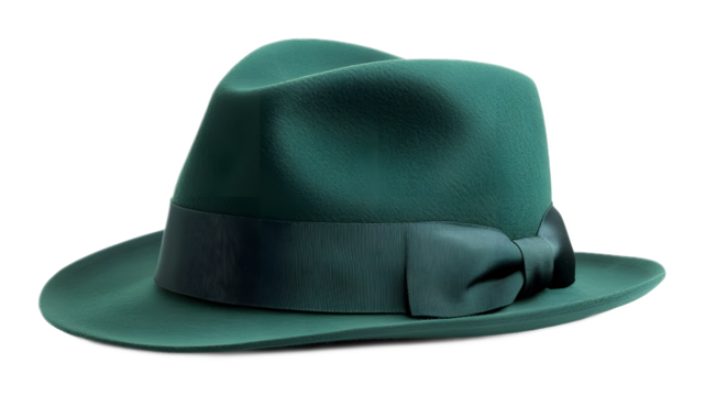 A green hat, isolated on a white background