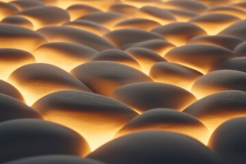 Fototapeta premium Glowing Pebbles Abstract Surface Texture