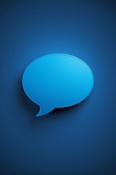 a close up of a speech bubble on a blue background