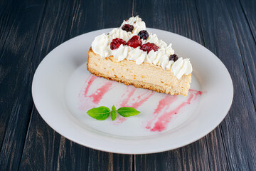 Lemon Pie with Berries and Chantilly Cream