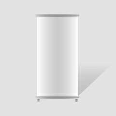 Vector illustration roll up banner mockup or template design business.  isolated background