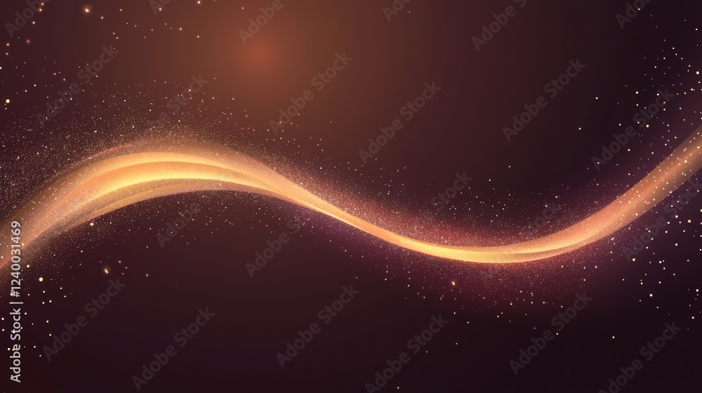 Poster dynamic light wave motion cosmic space abstract art starry environment close-up view visual concept