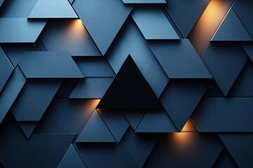 Fototapeta premium blue gradient abstract geometric design with sharp shapes and triangular elements