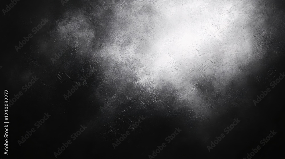 Poster abstract dark background with bright light center creating a dramatic and moody texture