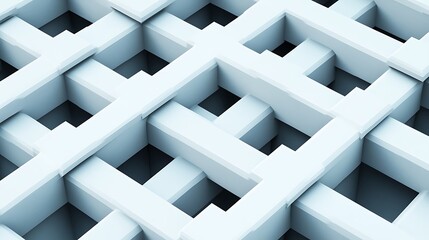 Abstract 3D grid, light blue, texture background